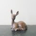 vintage red mill pecan shell and resin carved fawn figurine - woodland - deer - christmas - holiday decor