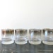 mad men chic silver rim ombre rocks glasses - set - cocktails - midcentury modern