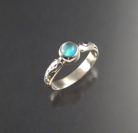 Moonstone and lab Opal Doublet ring Sterling any size
