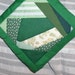 POTHOLDER, Crazy Quilt Design, Scrappy Greens, Handmade, Traditional,