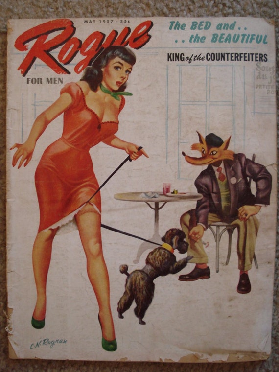 Vintage 1957 Men's Magazine Rogue For Men