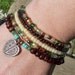 Gypsy Fling Stacking Bracelets with Copper Heart Charm