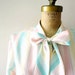 vintage secretary blouse : AQUA BALLET striped top