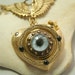 Industrial Heart Necklace, Steampunk Heart, Evil Eye Valentine, Hidden Compartment Jewelry