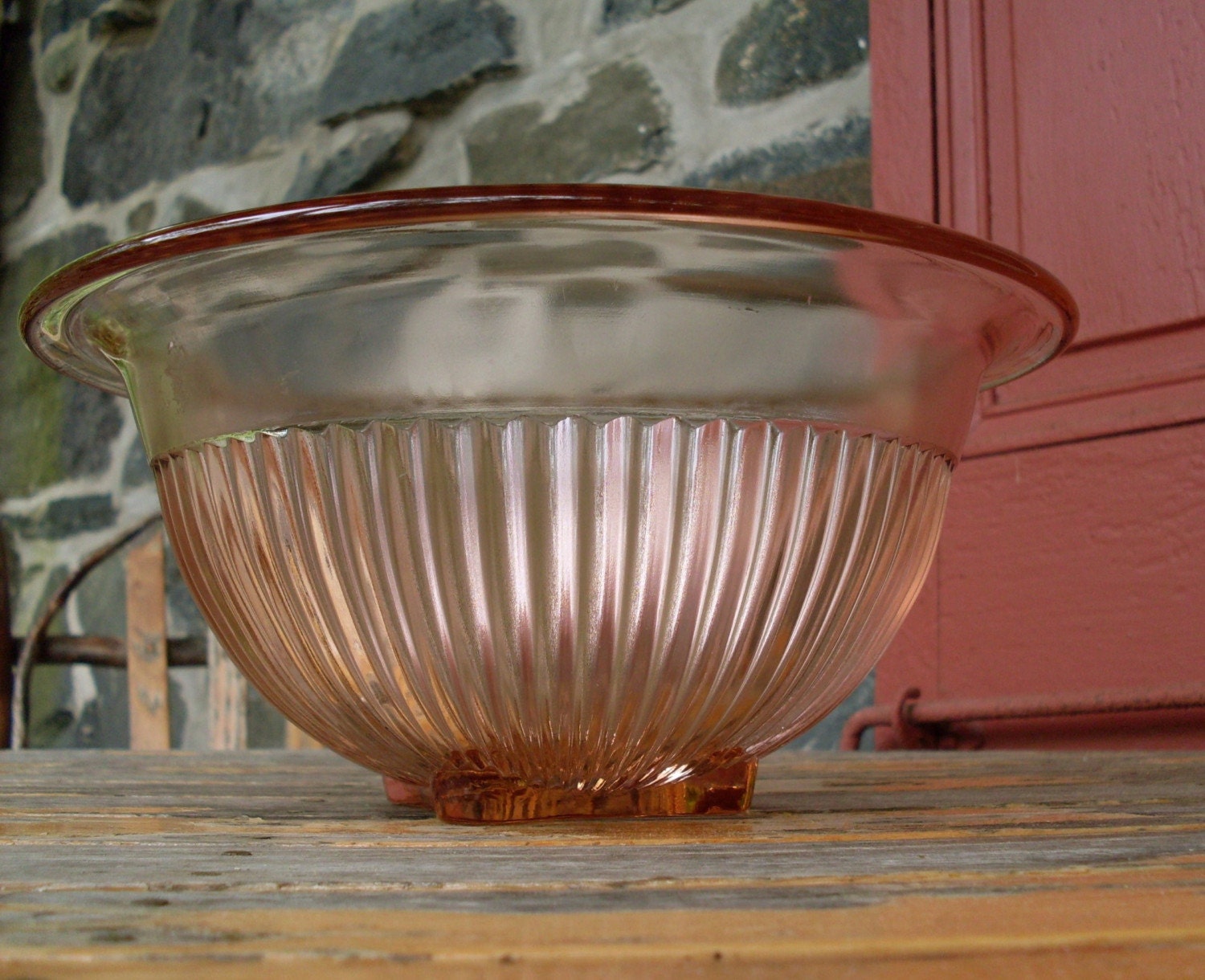 Rose Glow Pink Depression Glass FEDERAL Mixing Bowl