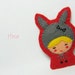 Rabbit disguise felt pin