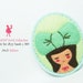 SALE A Girl with a Ribbon hat felt pin - WonderHAT Swirl Collection -