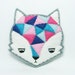 Annoyed urban fox felt brooch
