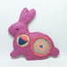 Radiography of a rabbit felt brooch