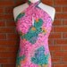 Pink, Green and Orange Floral Italian Dress