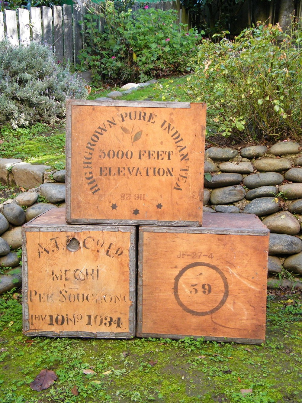 Antique Tea Packing Crates rachelelel CUSTOM by DogsbodySalvage