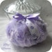Lavender Powder Puff - Lilac Dreams - purple bath pouf - gift boxed - last one
