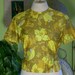 Vintage 1950s Hawaiian Shirt Cotton Blouse, FRITZI,Bust 40