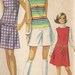 Vintage 60s MOD MINI Pant Dress Jumper Romper Pattern, Simplicity 8147, size 10, bust 32 1/2 -CUTE-