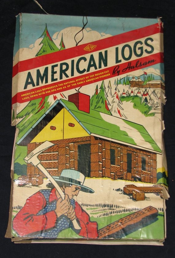 1950s American Logs by Halsam similar to Lincoln Logs 89