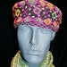 Hat Red Violet Purple Velvet Embroidery Hat