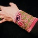 Gypsy Peace Cuff in Greens and Corals