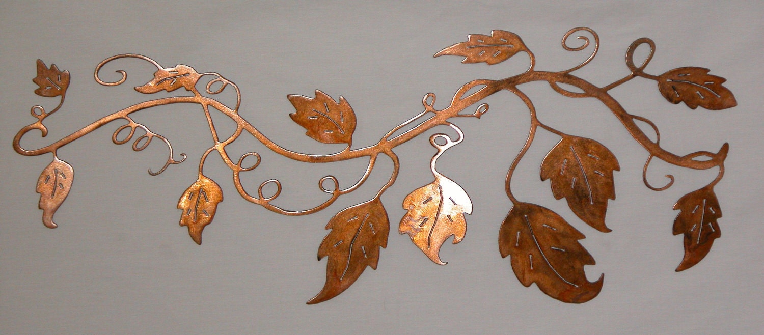 Metal wall art Vine with leaf design