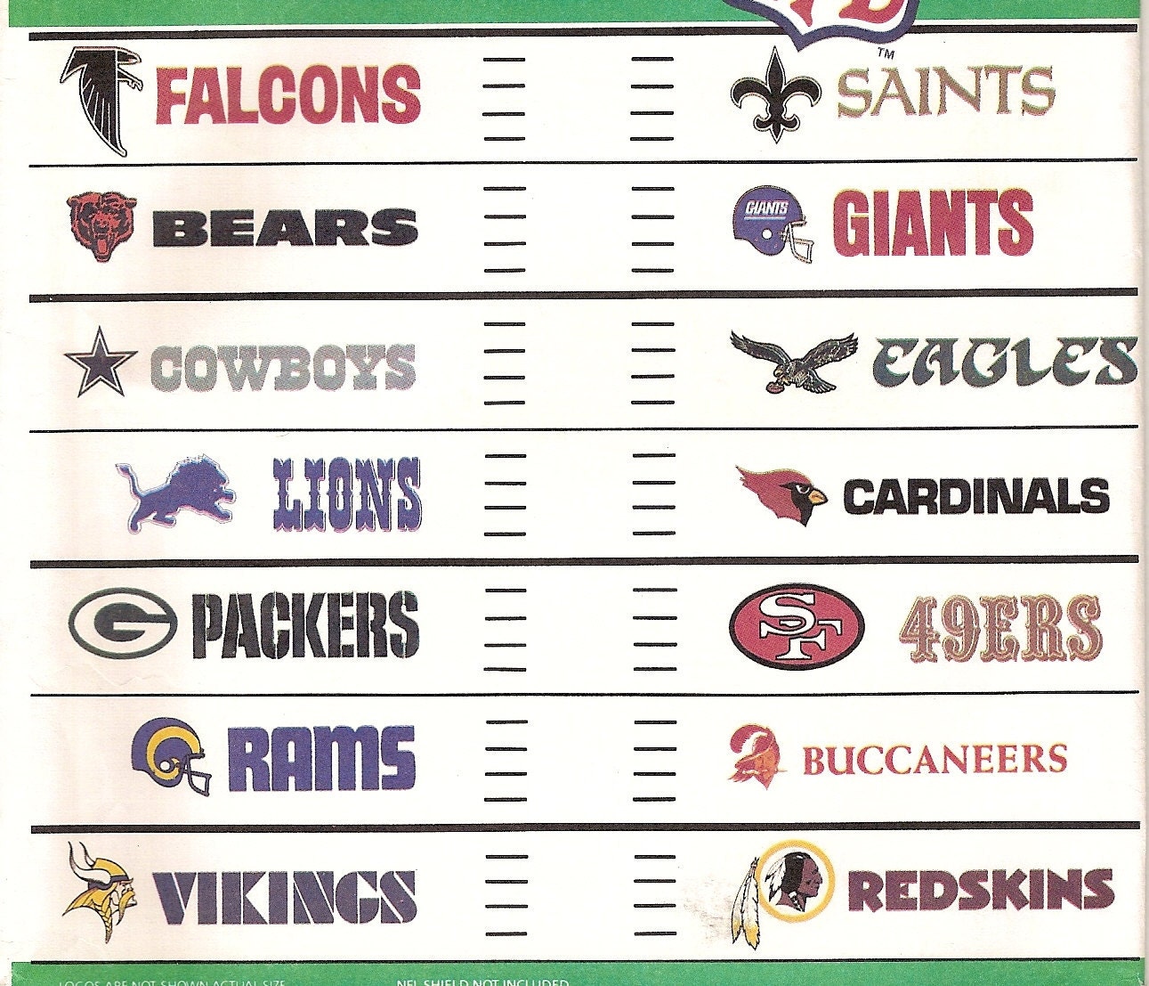 Printable Nfl Team Colors