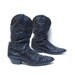 SNAKESKIN black leather SLOUCHY western boots mens 10