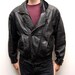 MOTORCYCLE JACKET black leather SMALL