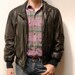 MEMBERS ONLY black leather cafe racer MOTORCYCLE jacket