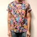 TROPICAL abstract print UNIQUE batik short sleeve button up shirt MEDIUM