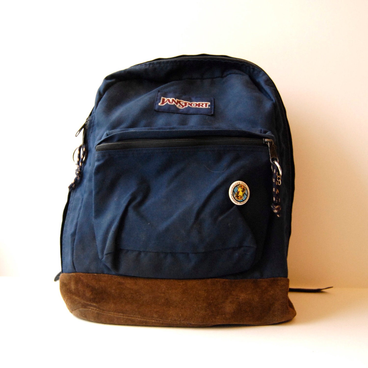LEATHER JANSPORT suede and canvas classic BACKPACK