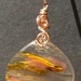 Volcano Cherry Quartz Pendant, copper wire wrap