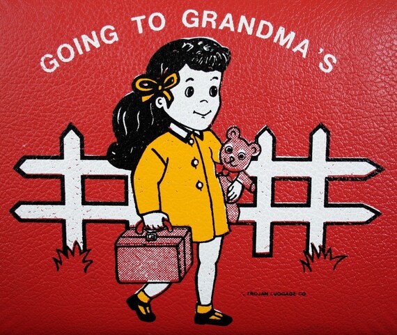 child suitcase going to grandma's