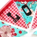 Fabric Bunting - Love in Red and Turquoise