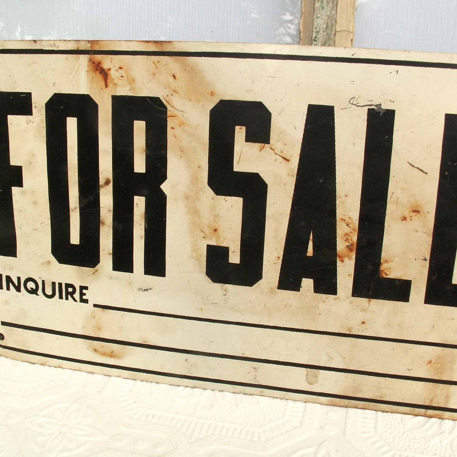 Vintage Metal for Sale Sign