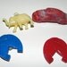 Vintage Toys 40s 50s Celluloid Cracker Jack Charms Toys Horseshoe Elephant Car - on sale