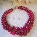 3-Strand Pink Agate with Handmade Knots Necklace