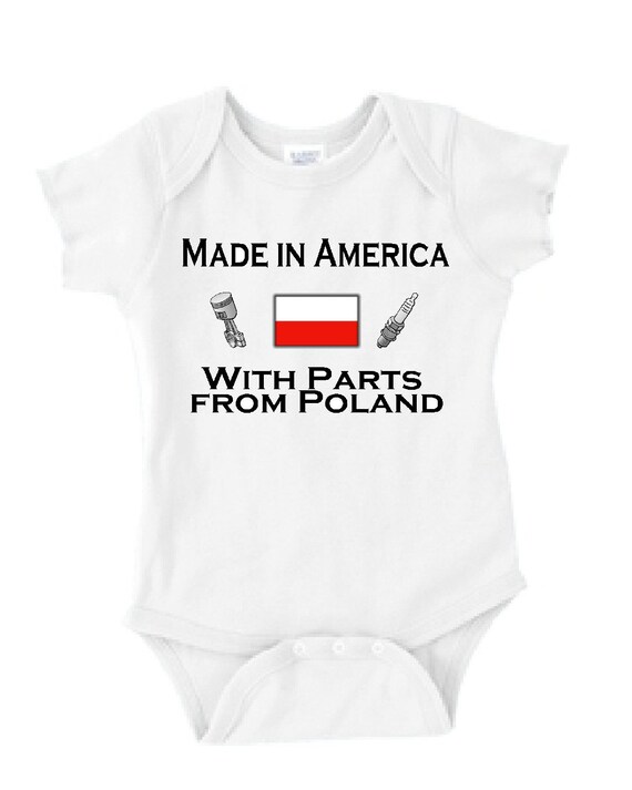 Parts from Poland Baby Onesie Polish Infant Bodysuit