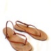 Simple Summer sandals all leather handcrafted ITALY 37