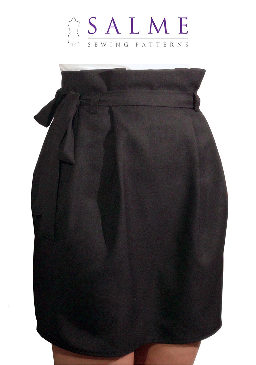 Paper Bag Waist Pattern | pdf sewing pattern paper bag waist skirt by salmepatterns Paper Bag Waist Pattern | pdf sewing pattern paper bag waist skirt by salmepatterns