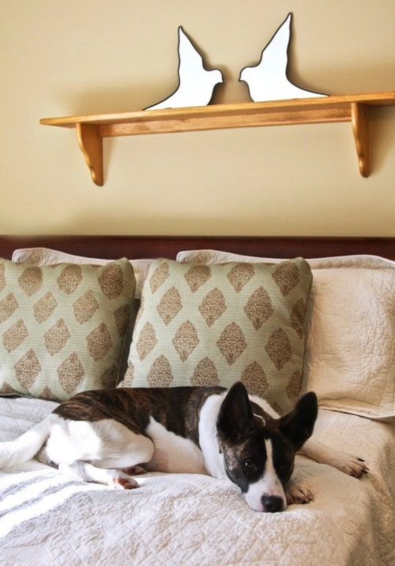 Bird Mirror Flying / Right / Handmade Wall Mirror by fluxglass