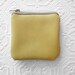 Mini Leather Pouch - Yellow and Grey