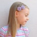 Lavender crochet flower hair pins - Set of 2