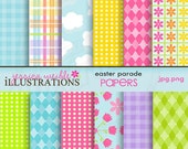 Easter Parade Cute Digital Backgrounds for Card Design, Scrapbooking, and Web Design Il_170x135