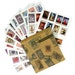 Vintage World Stamp Sticker Set - 13 sheets (153 pieces)