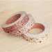 3 SET - Cotton Fabric Calm Flower Deco Tape 0.6 inch (adhesive)