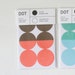 Colourful Point Circle Index Stickers - Brown / Coral Pink (6 sheets)