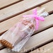 Stitch Ribbon Wire Tag Tie for Gift Wrapping - Pink (25 pcs)