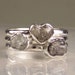Rough Diamond Ring Stacking Set, Made to Order , Sterling Silver, Engagement