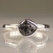 Natural Rough Black Diamond Ring - Recycled Palladium Sterling