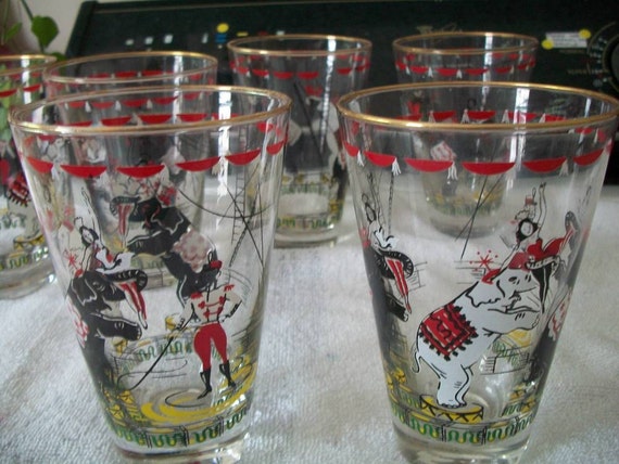 libbey circus glasses