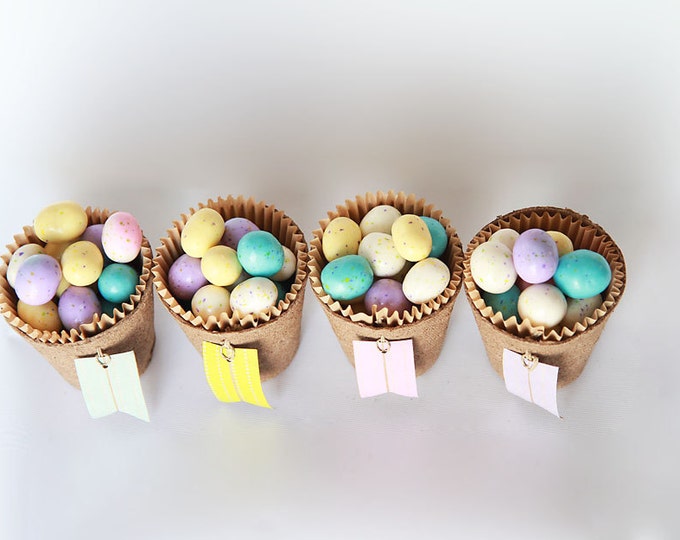 Biodegradable Pulp Containers - Set of 120- great for Easter candy favor baskets