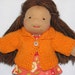 Waldorf Doll Sweater for 10 inch Doll in Orange Sherbet Wool RTG
